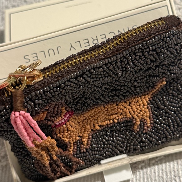 Dachshund Beaded Pouch/ Coin Purse - Picture 2 of 5
